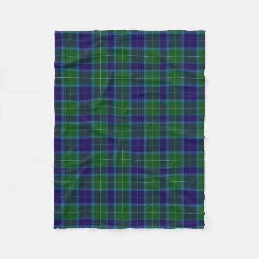 Wallace-Clantartan-karierte Fleece-Decke Fleecedecke (Vorderseite)