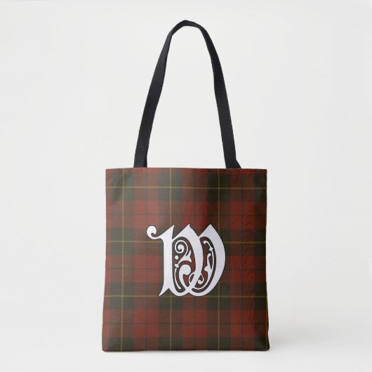 Wallace-Clantartan-Monogramm Tasche (Vorderseite)