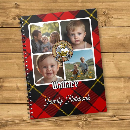 Wallace-Familien-Fotocollage Notizblock