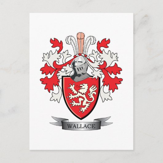 Wallace Familienwappen Coat of Arms Postkarte (Vorderseite)