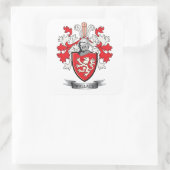 Wallace Familienwappen Coat of Arms Quadratischer Aufkleber (Tasche)