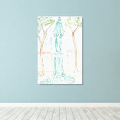 Wallace Fountain: Rue Brea | Paris, Frankreich Leinwanddruck (Insitu (Holzboden))