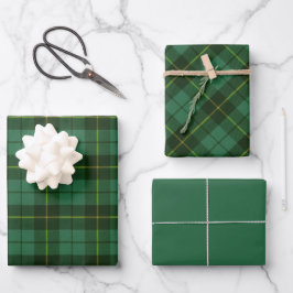 Wallace Green Scottish Clan Tartan Geschenkpapier Set