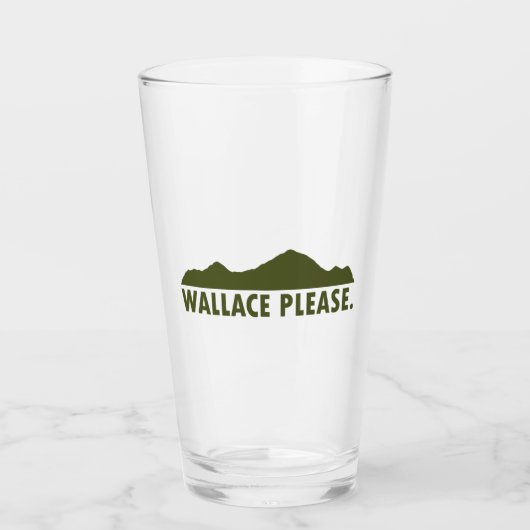Wallace Idaho Bitte Glas (Vorderseite)