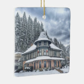 Wallace Idaho Depot im Winter Keramikornament (Rechts)