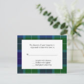 Wallace Kariert RSVP Card Karte (Stehend Vorderseite)