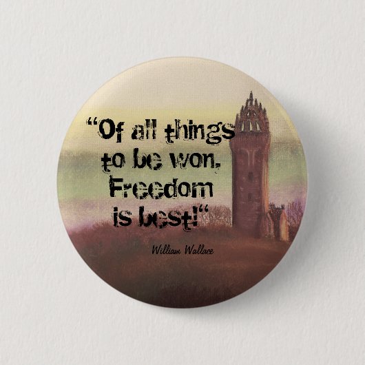 Wallace-Monument, Stirling, Schottland Button (Vorderseite)