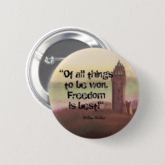 Wallace-Monument, Stirling, Schottland Button (Vorne & Hinten)