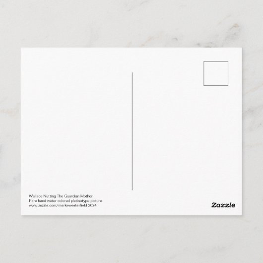 Wallace Nutting die GUARDIAN-MUTTER-Postkarte Postkarte (Rückseite)
