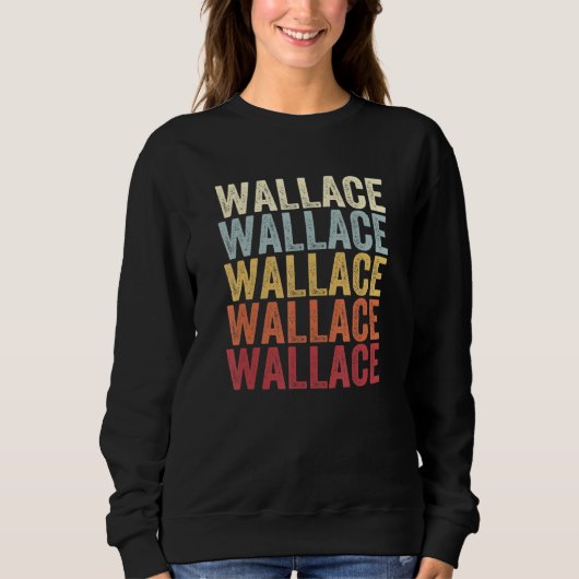 Wallace Pennsylvania Wallace PA Retro Vintage Text Sweatshirt (Vorderseite)