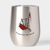 Wallace Personalisiert Clan Abzeichen & Tartan Bag (Rückseite)