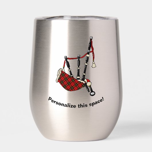 Wallace Personalisiert Clan Abzeichen & Tartan Bag (Rückseite)