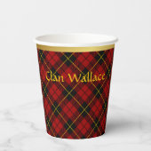 Wallace Personalisiert Tartan Christmas Pappbecher (Rückseite)