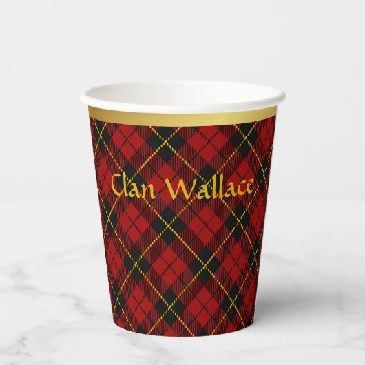 Wallace Personalisiert Tartan Christmas Pappbecher (Rückseite)