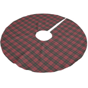 Wallace Red Hunting Scottish Tartan Polyester Weihnachtsbaumdecke
