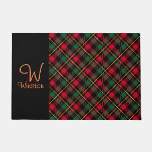 Wallace Red Kariert Doormat Fußmatte