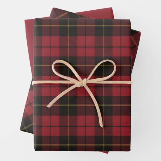 Wallace Red Scottish Clan Tartan Geschenkpapier Set (Beispiel)