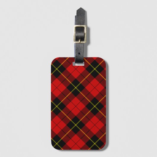 Wallace Red Tartan Gepäckanhänger (Vorderseite Vertikal)