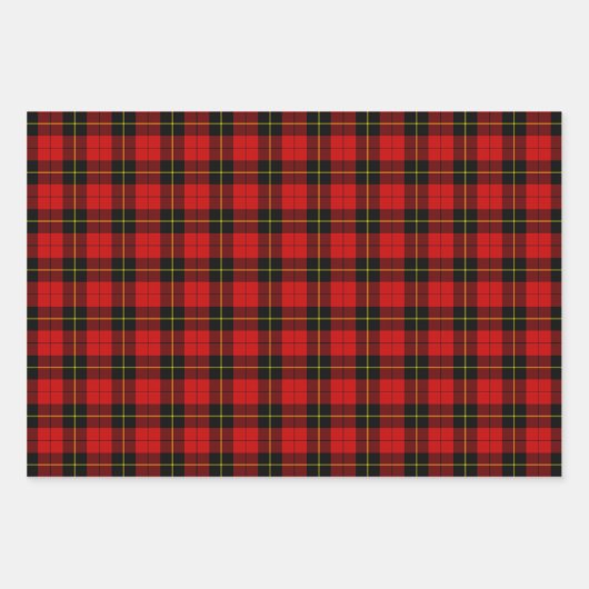 Wallace Red Tartan Geschenkpapier Set (Vorderseite 2)