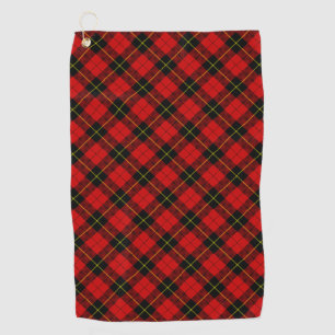 Wallace Red Tartan Golfhandtuch