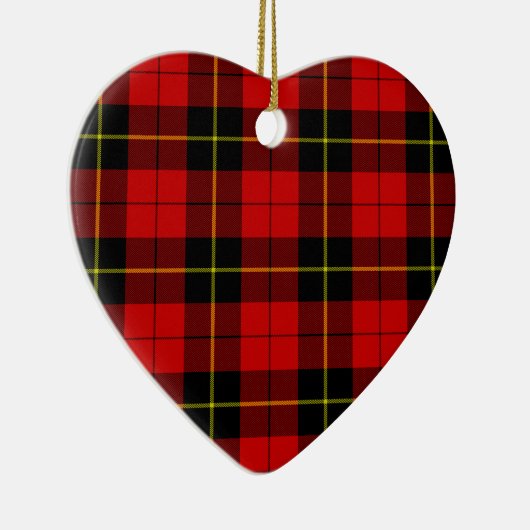 Wallace Red Tartan Keramik Ornament (Rechts)