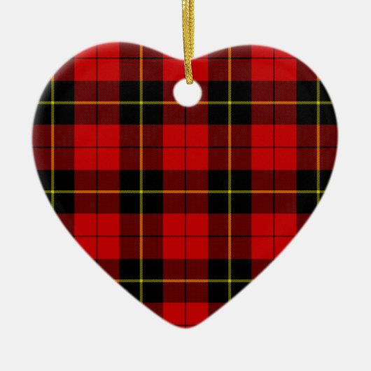 Wallace Red Tartan Keramik Ornament (Vorne)