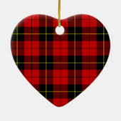 Wallace Red Tartan Keramik Ornament (Hinten)