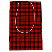 Wallace Red Tartan Mittlere Geschenktüte (Vorderseite)