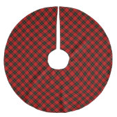 Wallace Red Tartan Polyester Weihnachtsbaumdecke (Vorderseite)