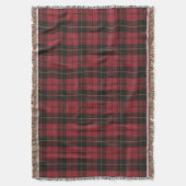 Wallace Red W Original Scottish Tartan Decke (Vorderseite Vertikal)