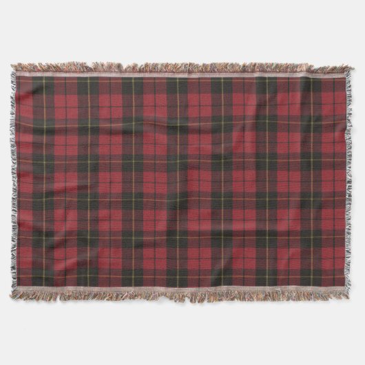 Wallace Red W Original Scottish Tartan Decke (Vorderseite)