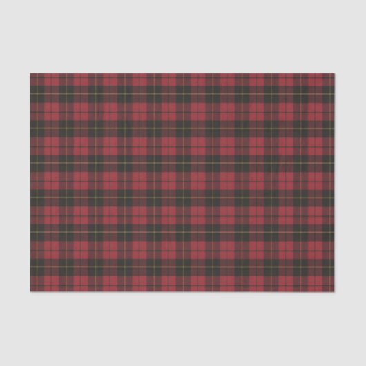 Wallace Red Weathered Original Scottish Tartan Seidenpapier (Vorderseite)