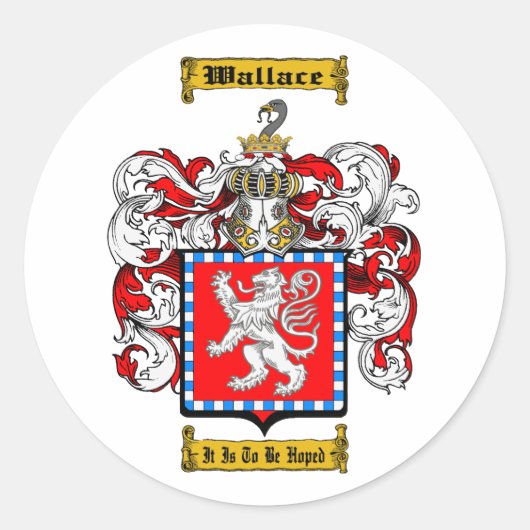 Wallace (Schottisch) Runder Aufkleber (Vorderseite)