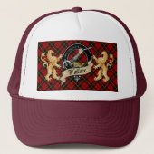 Wallace Scottish Tartan & Abzeichen Trucker Hat Truckerkappe (Vorderseite)