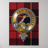Wallace Tartan & Abzeichen Poster (Vorne)