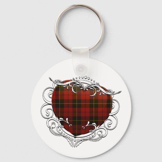 Wallace Tartan Heart Schlüsselanhänger (Vorderseite)
