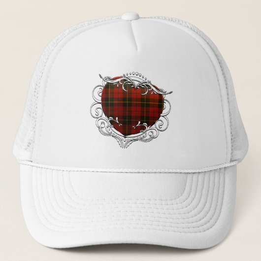 Wallace Tartan Herz Truckerkappe (Vorderseite)