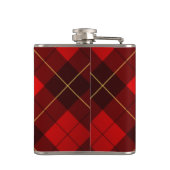 Wallace-Tartan-Hintergrund Flachmann (Rückseite)