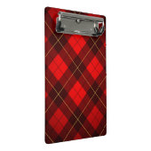 Wallace-Tartan-Hintergrund Mini Klemmbrett (Schrägansicht)