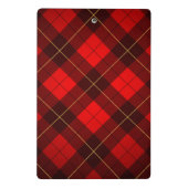 Wallace-Tartan-Hintergrund Mini Klemmbrett (Rückseite)