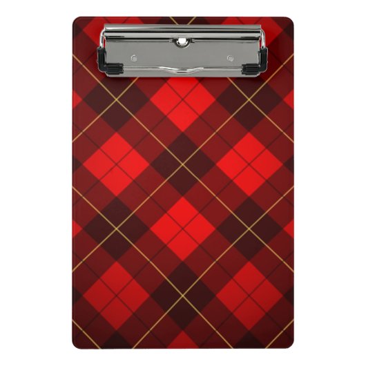 Wallace-Tartan-Hintergrund Mini Klemmbrett (Vorderseite)