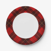 Wallace-Tartan-Hintergrund Pappteller (Vorderseite)