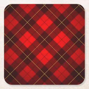 Wallace-Tartan-Hintergrund Rechteckiger Pappuntersetzer