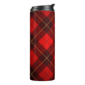 Wallace-Tartan-Hintergrund Thermosbecher (Nach links gedreht)