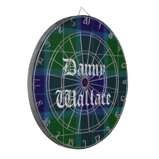 Wallace Tartan Kariertes Dart Board Dartscheibe (Vorderseite Links)
