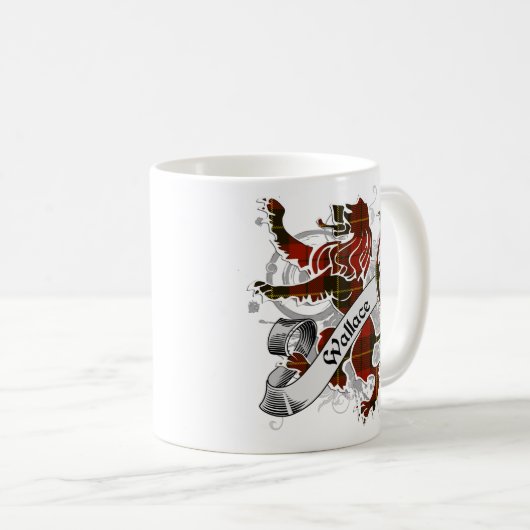 Wallace Tartan Lion Kaffeetasse (VorderseiteRechts)