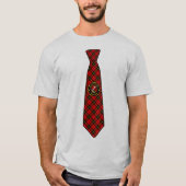 Wallace Tartan Necktie T - Shirt mit Abzeichen (Vorderseite)
