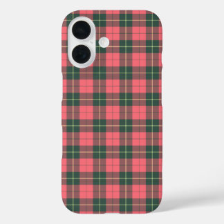 Wallace Tartan Pink und Green Kariert iPhone 16 Hülle