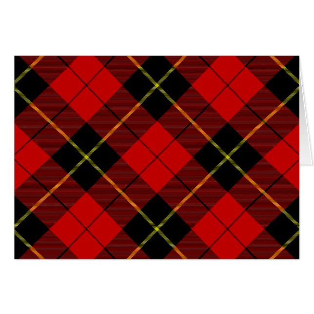 Wallace Tartan Red Black kariert (Vorderseite (Horizontal))