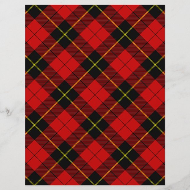 Wallace Tartan Red Black kariert (Vorderseite)
